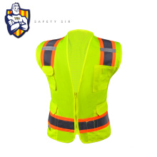 Traffic High Visibility Senhories Segurança Fluorescente Vesto de Trabalho